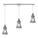 Graham Pl 3 Light 6 inch Polished Chrome with Smoke Multi Pendant Ceiling Light