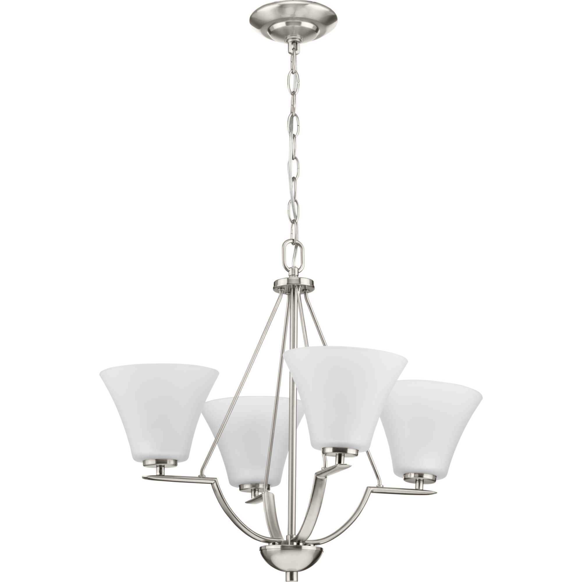 Annette St 4 Light 24 inch Brushed Nickel Chandelier Ceiling Light