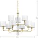 Santa Barbara 9 Light 36 inch Vintage Gold Chandelier Ceiling Light, Design Series