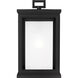 Terni 1 Light 13.5 inch Textured Black Outdoor Wall Lantern, White Opal Glass