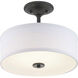 Gilchrist LED 13 inch Graphite Semi-Flush Mount Ceiling Light, Progress LED