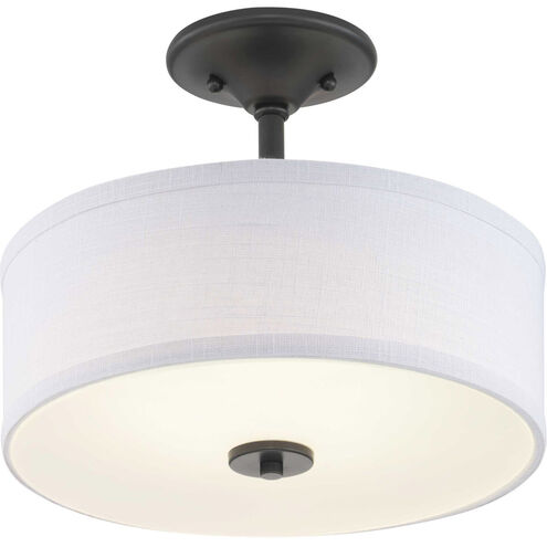 Gilchrist LED 13 inch Graphite Semi-Flush Mount Ceiling Light, Progress LED