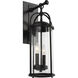 Glencoe Way 21 inch Espresso Outdoor Wall Lantern in Clear Seedy Glass, Standard