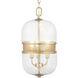 Gregory 3 Light Vintage Gold Pendant Ceiling Light