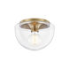 Brayden 1 Light 10 inch Aged Brass Flush Mount Ceiling Light