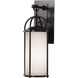 Glencoe Way 1 Light 17 inch Espresso Outdoor Wall Sconce in Opal Etched Glass