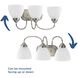 Armstrong 3 Light 21.63 inch Brushed Nickel Bath Vanity Wall Light