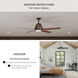 Boston 52 inch Brushed Nickel with Silver Blades Ceiling Fan, Progress LED