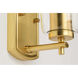 Art 1 Light 5 inch Satin Brass Bath Vanity Wall Light