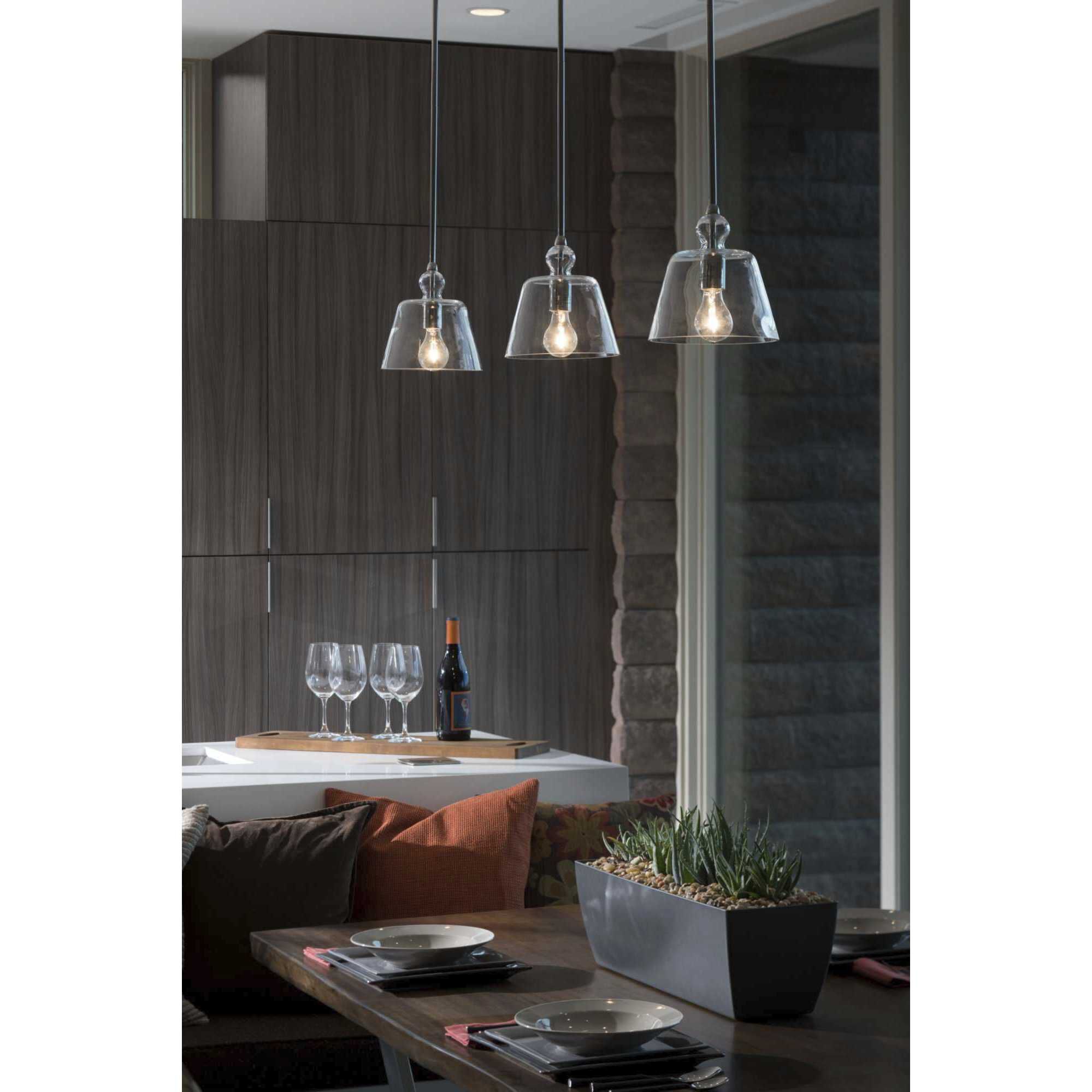 Baytown 1 Light 8 inch Polished Nickel Mini-Pendant Ceiling Light