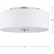 Briscoe 2 Light 13 inch Brushed Nickel Flush Mount Ceiling Light
