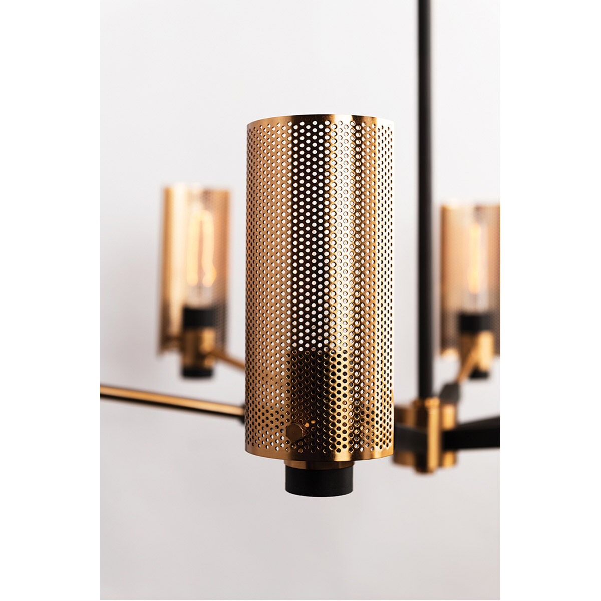 Michael 6 Light 30 inch Modern Bronze And Aged Brass Chandelier Ceiling Light