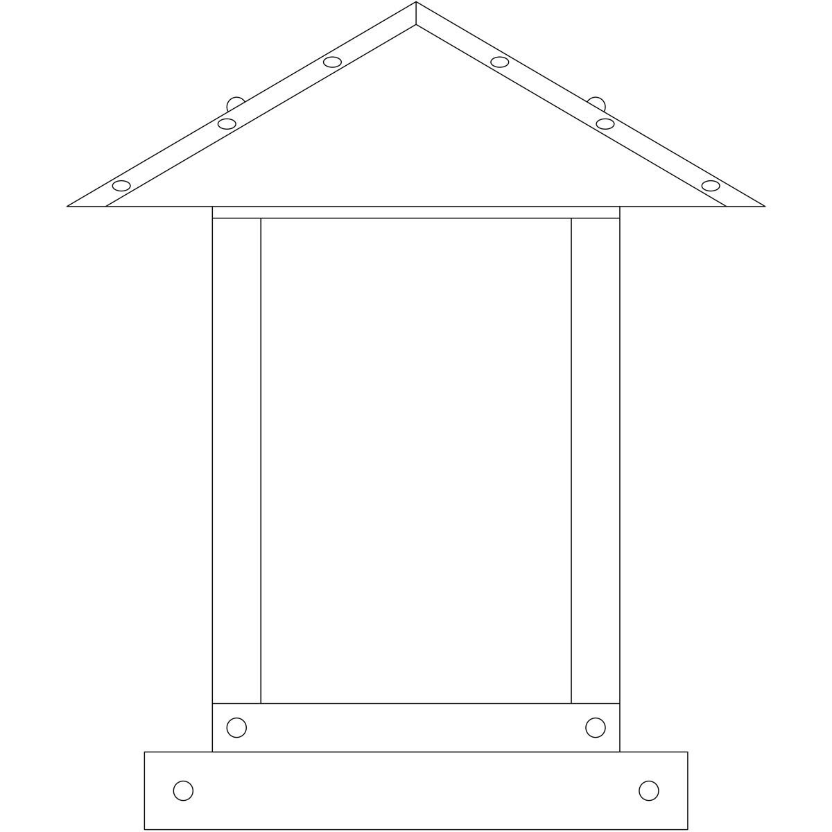 Timber Ridge 1 Light 11 inch Antique Brass Column Mount in Frosted