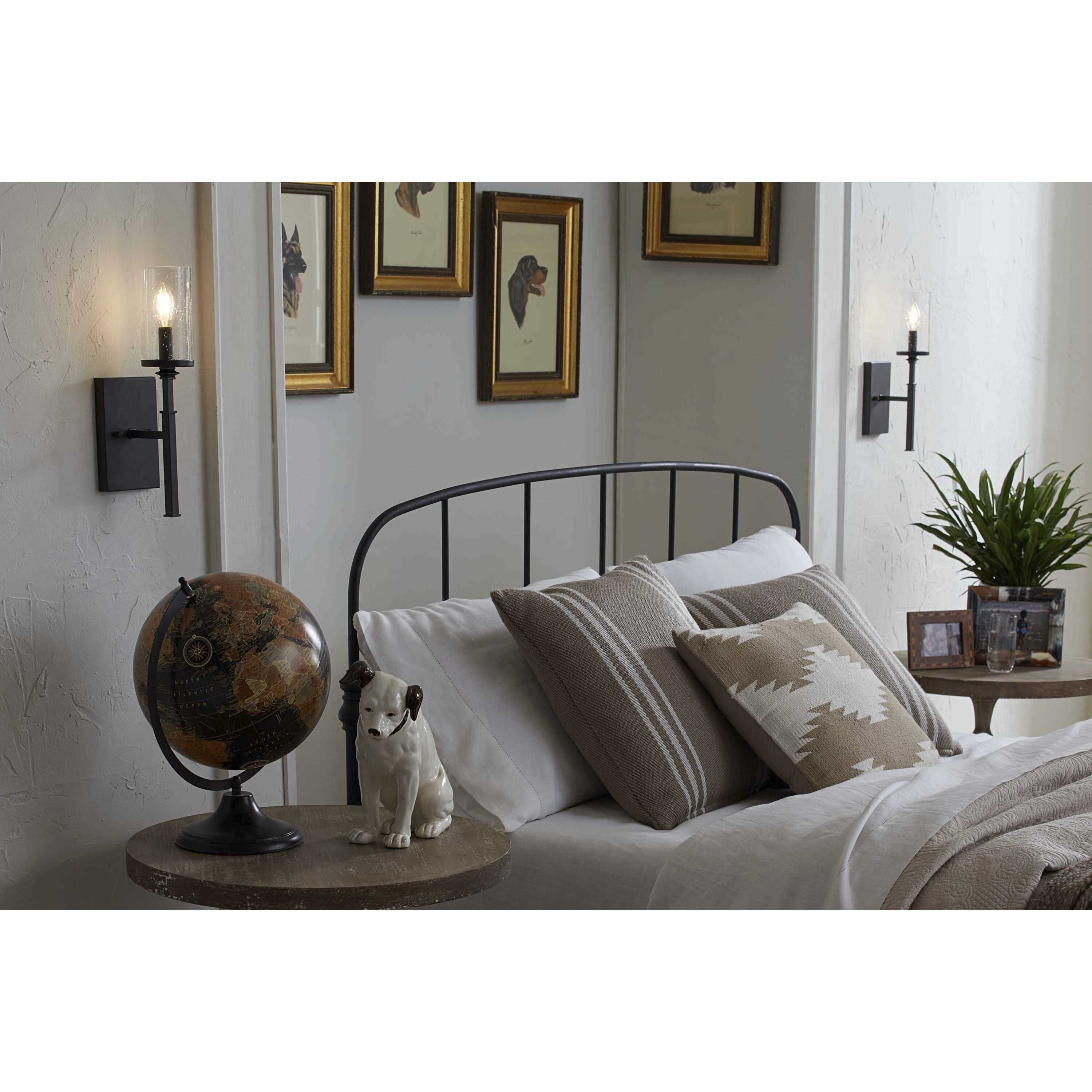 Tralee 1 Light Graphite Wall Bracket Wall Light, Design Series