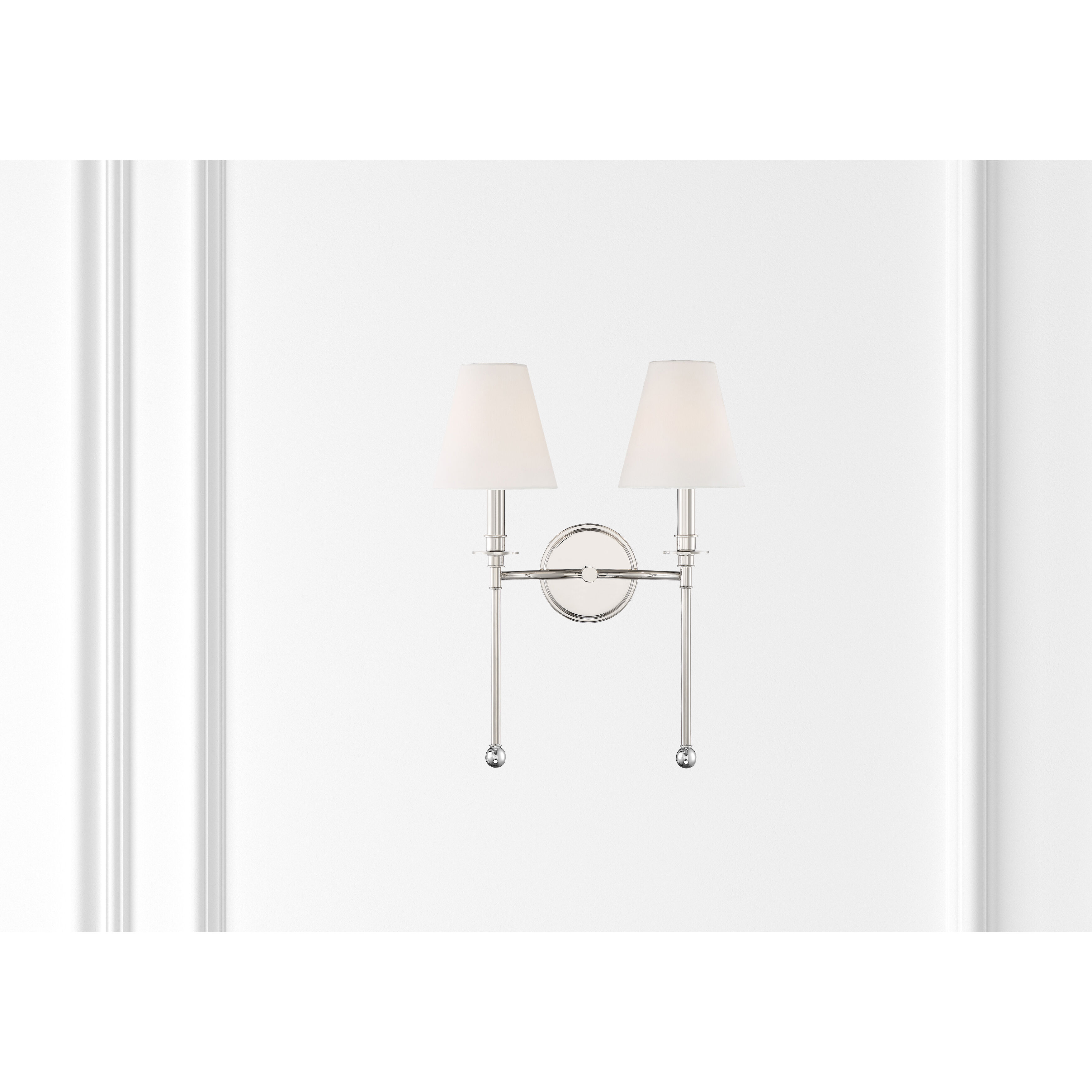 Ottone Way Sconce Wall Light in Polished Nickel