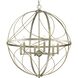 Gerald Ave 6 Light Silver Ridge Pendant Ceiling Light