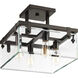 Guthrie 4 Light 17 inch Antique Bronze Semi-Flush Mount Convertible Ceiling Light, Design Series