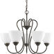 Armstrong 5 Light 25.25 inch Antique Bronze Chandelier Ceiling Light