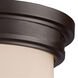 Glasgow Pl 2 Light 13 inch Oiled Bronze Flush Mount Ceiling Light