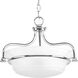 George 2 Light 16.5 inch Polished Chrome Semi-Flush Mount Convertible Ceiling Light