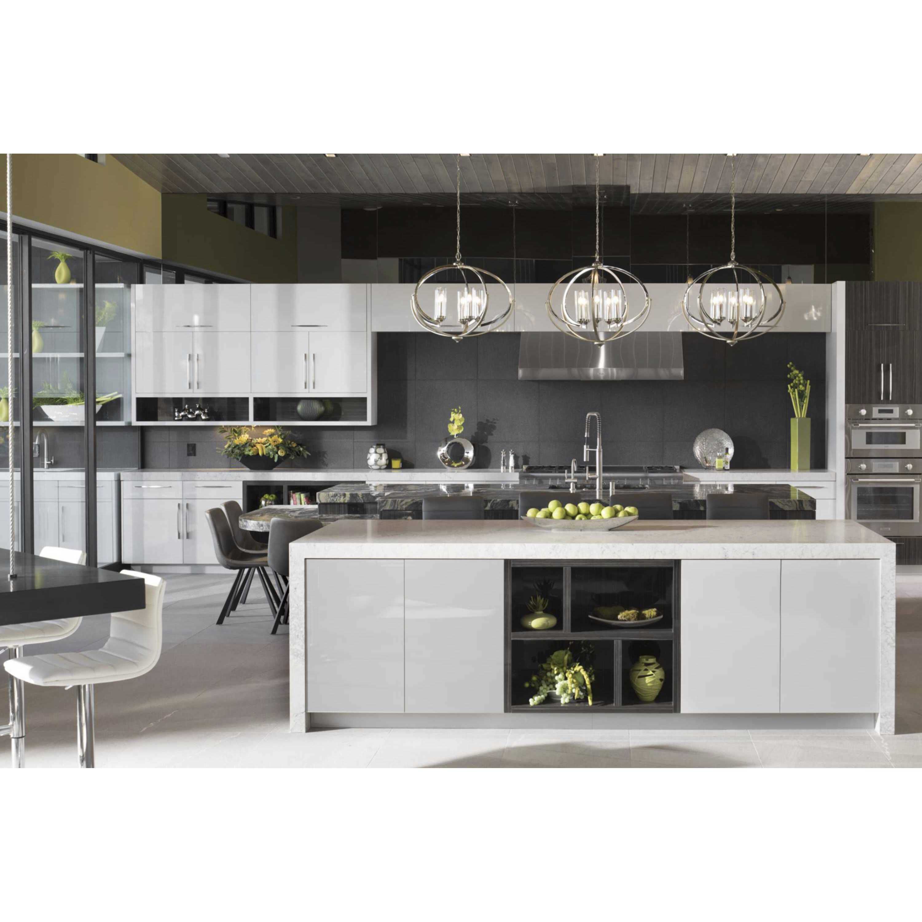 Orna 5 Light 33.75 inch Polished Nickel Chandelier Ceiling Light, Design Series