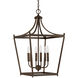 Peckham 6 Light 17 inch Burnished Bronze Foyer Ceiling Light
