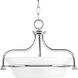 George 2 Light 16.5 inch Polished Chrome Semi-Flush Mount Convertible Ceiling Light