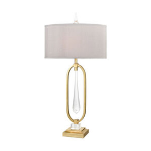 Arlington Ave 36 inch 150.00 watt Gold Leaf with Clear Table Lamp Portable Light