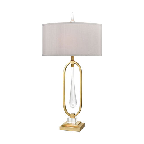 Arlington Ave 36 inch 150.00 watt Gold Leaf with Clear Table Lamp Portable Light