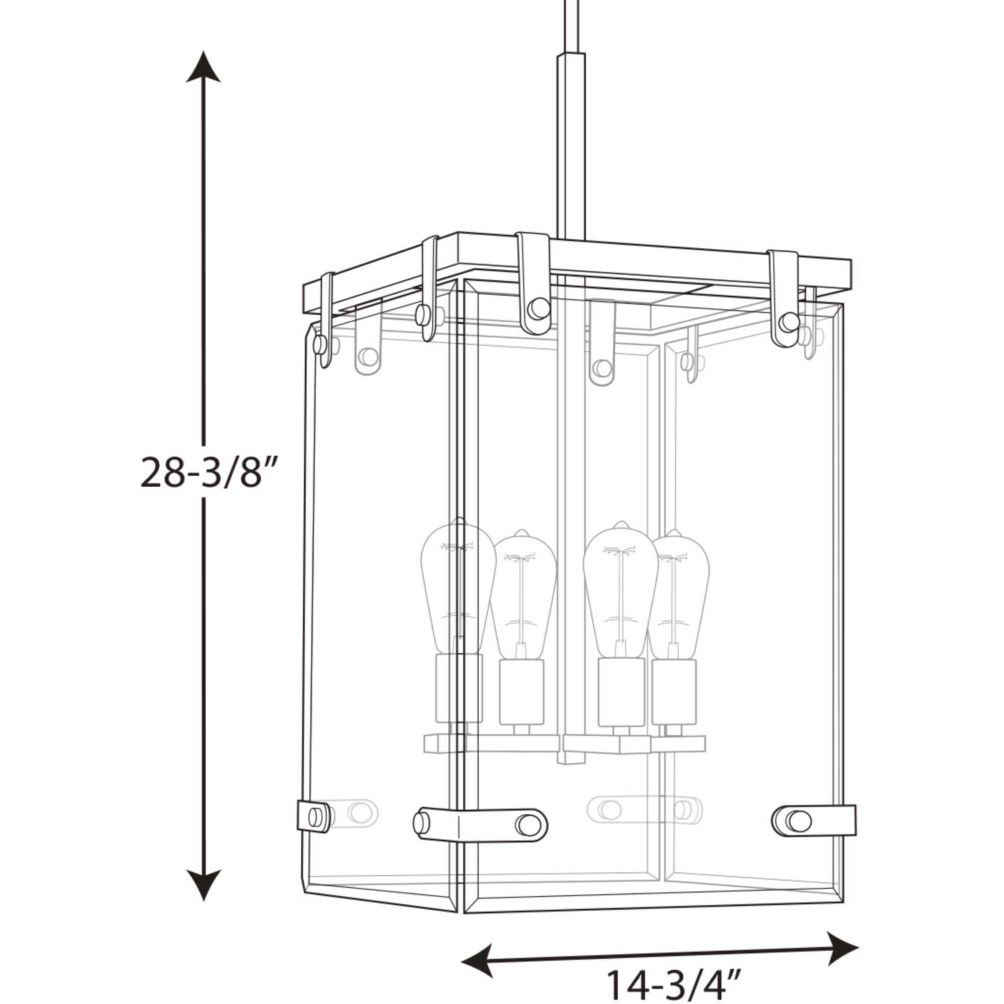 Guthrie 4 Light 14.75 inch Brushed Nickel Foyer Pendant Ceiling Light, Design Series