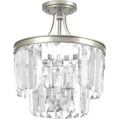 Palermo 3 Light 13 inch Silver Ridge Semi-Flush Mount Convertible Ceiling Light, Design Series