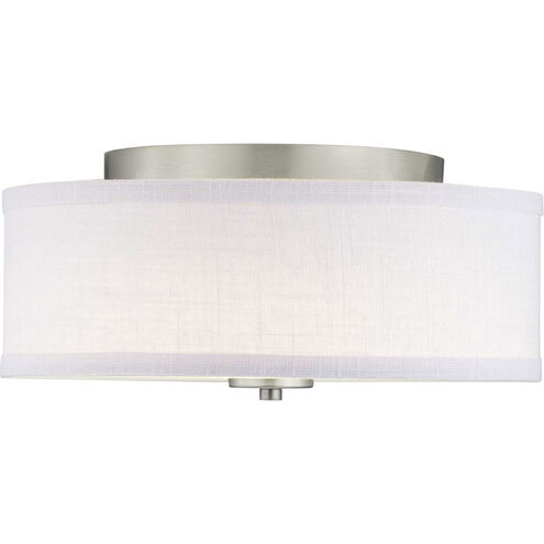 Gilchrist LED 13 inch Brushed Nickel Flush Mount Ceiling Light, Progress LED