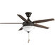 Elixir 54 inch Antique Bronze with Medium Cherry/Classic Walnut Blades Ceiling Fan