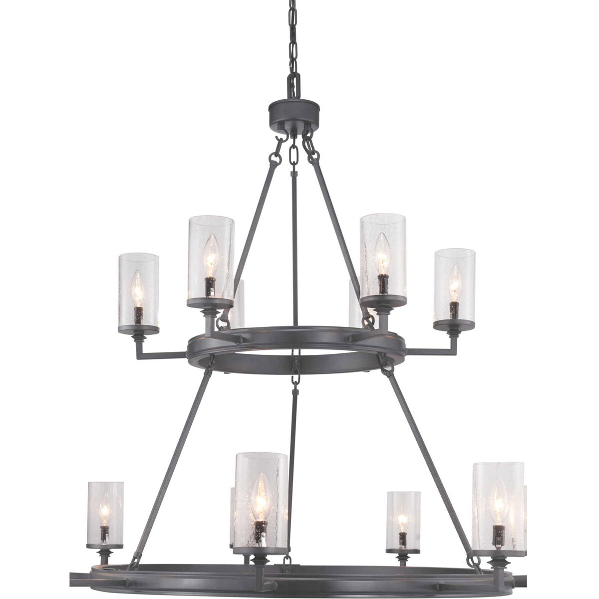 Tralee 15 Light 47 inch Graphite Chandelier Ceiling Light, Design Series