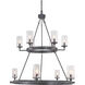 Tralee 15 Light 47 inch Graphite Chandelier Ceiling Light, Design Series