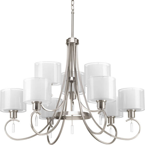 Gladden Pl 9 Light 36 inch Brushed Nickel Chandelier Ceiling Light