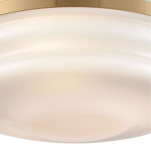 Zera 3 Light 15 inch Satin Brass Flush Mount Ceiling Light