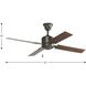 Angelina St 52 inch Antique Bronze with Medium Cherry/Classic Walnut Blades Ceiling Fan