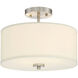 Mercer Row Fabric Shade Semi-FlushMercer Row 2 Light 13 inch Oil Rubbed Bronze Semi-Flush Ceiling Light