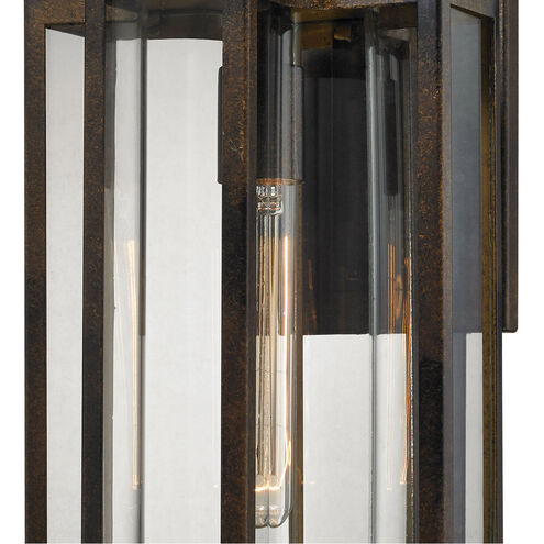 Greenock Ln 1 Light 16 inch Hazelnut Bronze with Clear Outdoor Wall Sconce