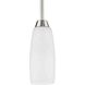 Anna 1 Light 3.88 inch Brushed Nickel Mini-Pendant Ceiling Light