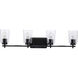 Art 4 Light 32 inch Matte Black Bath Vanity Wall Light