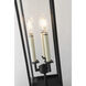 John 3 Light 22 inch Forged Iron Outdoor Wall Sconce