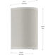 Gilchrist LED 6 inch Off White Linen ADA Wall Sconce Wall Light