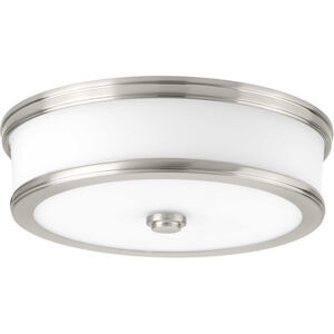 Green Ave LED 13 inch Brushed Nickel Flush Mount Ceiling Light, Progress LED