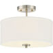 Mercer Row Fabric Shade Semi-FlushMercer Row 2 Light 13 inch Oil Rubbed Bronze Semi-Flush Ceiling Light