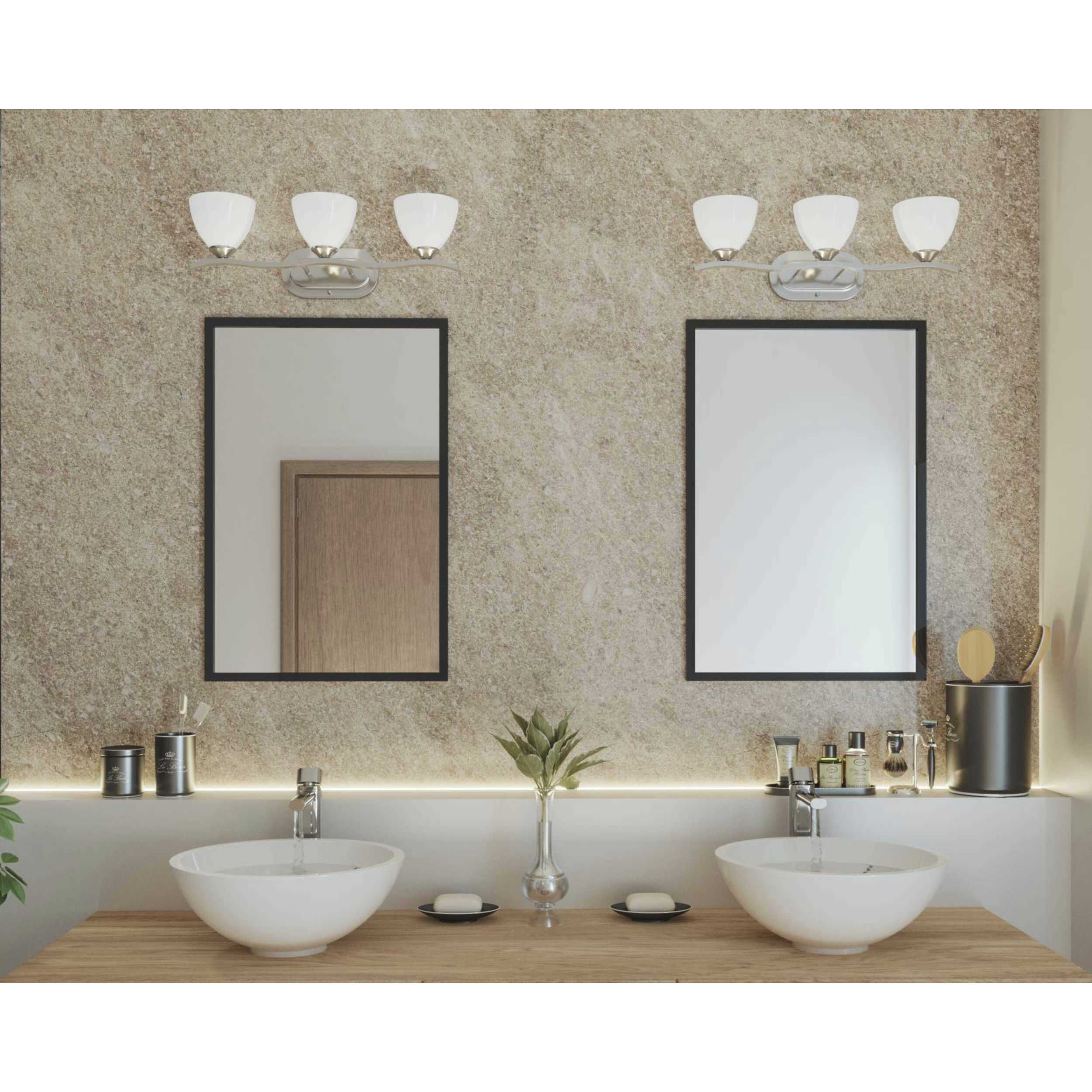 Antelo View Dr 3 Light 23.75 inch Brushed Nickel Bath Vanity Wall Light