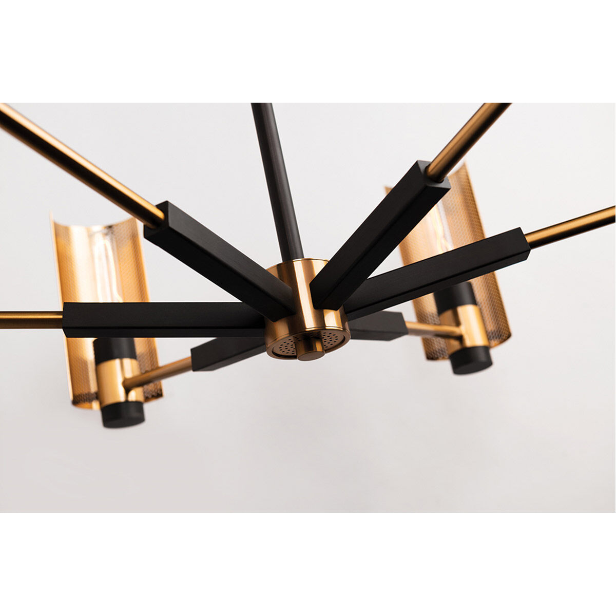 Michael 6 Light 30 inch Modern Bronze And Aged Brass Chandelier Ceiling Light