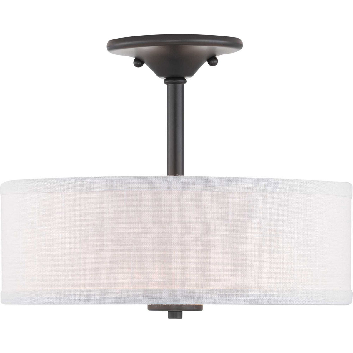 Briscoe 2 Light 13 inch Graphite Semi-Flush Mount Ceiling Light