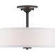Briscoe 2 Light 13 inch Graphite Semi-Flush Mount Ceiling Light